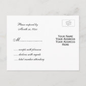 Faites votre propre carte postale RSVP de mariage (Dos)