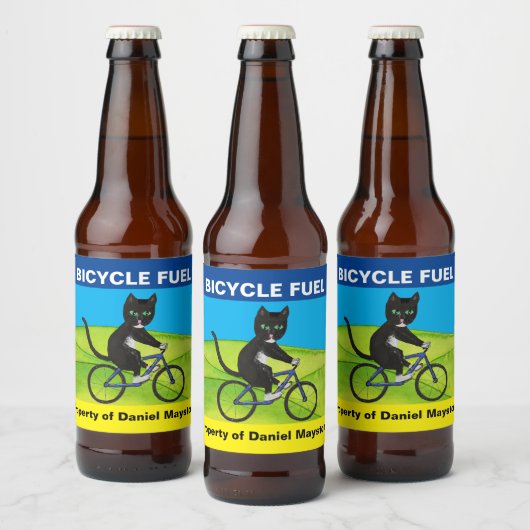 Faites votre propre chat étiquette de bière à vélo (Bouteilles)
