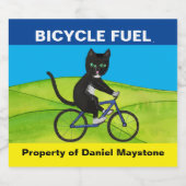 Faites votre propre chat étiquette de bière à vélo (Étiquettes simples)