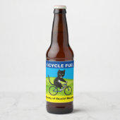 Faites votre propre chat étiquette de bière à vélo (Devant)