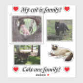 Faites votre propre chat Stickers Modèle pour les (Feuille)