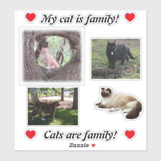 Faites votre propre chat Stickers Modèle pour les (Feuille)