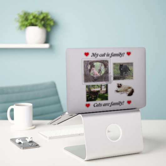Faites votre propre chat Stickers Modèle pour les  (Ordinateur portable sur le bureau)