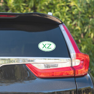 Faites votre propre code pays ovale autocollants d