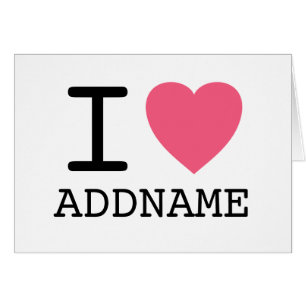Faites votre propre I Love Heart - ajoutez le nom