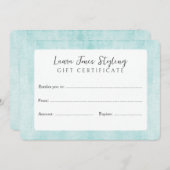 Faites votre propre Modèle de chèque-cadeau (Devant / Derrière)