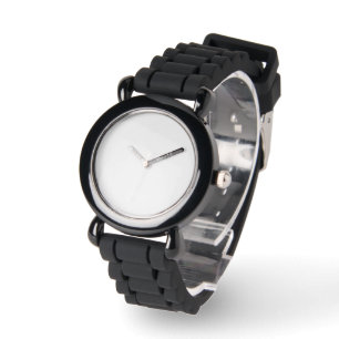 Faites votre propre montre en silicone noir person
