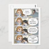 Faites votre propre script Carte Postale Fête des  (Devant / Derrière)