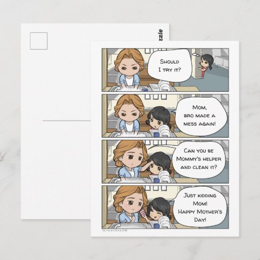 Faites votre propre script Carte Postale Fête des  (Devant / Derrière)