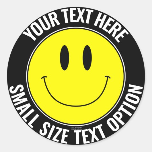 Faites votre propre Smilie Sticker rond (petit tex (Devant)