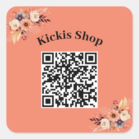 Faites votre propre Sticker de code QR de société (Devant)