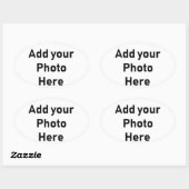 Faites votre propre Sticker en forme ovale Customi (Feuille)