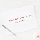 Faites votre propre Sticker ovale pour la personna (Enveloppe)