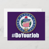 Faites votre travail Carte postale du Sénat (Devant / Derrière)