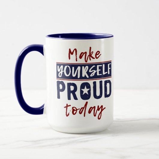 "Faites-vous la fierté de vous-même" tasses (Gauche)