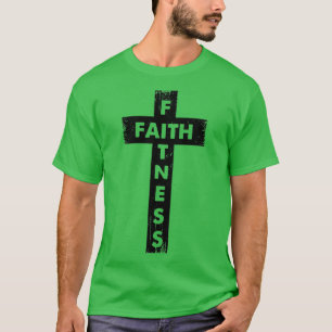 Faith and Fitness Heilige Kruis Christelijke Weigh T-shirt