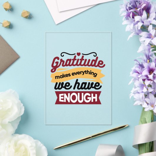 Faith and Gratitude Artwork – Uplifting Christian Acryl Uitnodigingen (Insitu (Huwelijk))
