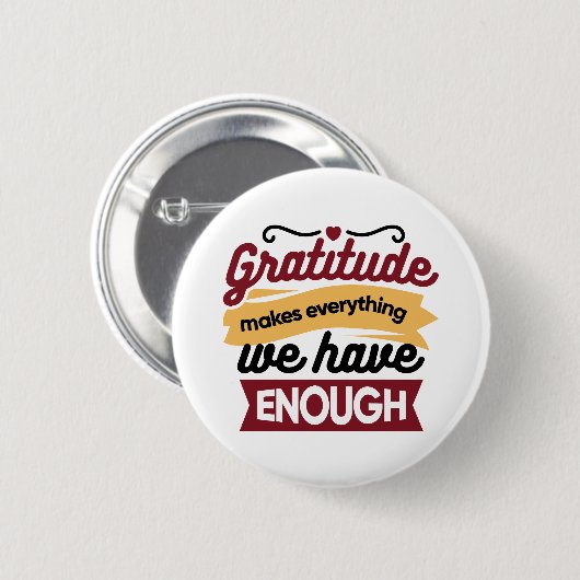 Faith and Gratitude Artwork – Uplifting Christian  Ronde Button 5,7 Cm (Voorkant /achterkant)