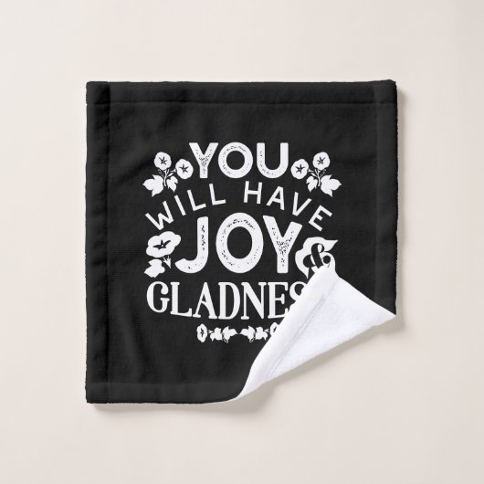 Faith and Happiness – Joy and Gladness Quotes (Gant de toilette)