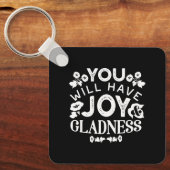 Faith and Happiness – Joy and Gladness Quotes Sleutelhanger (Voorkant)