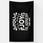 Faith and Happiness – Joy and Gladness Quotes Spandoek (Verticaal)