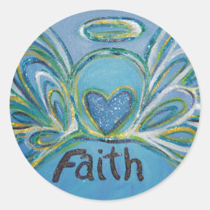 Faith Angel Inspirerend Word Art Custom Stickers