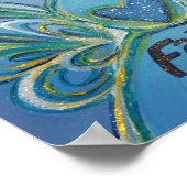 Faith Angel Inspirerend Word Art Print Poster (Hoek)