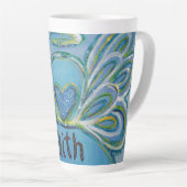 Faith Angel Word Art Custom Latte Mug Cup (Angle droit)