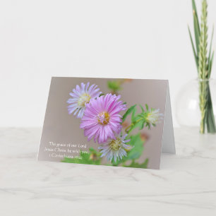 Faith Aster Rose Fleur Encourager et carte de soin