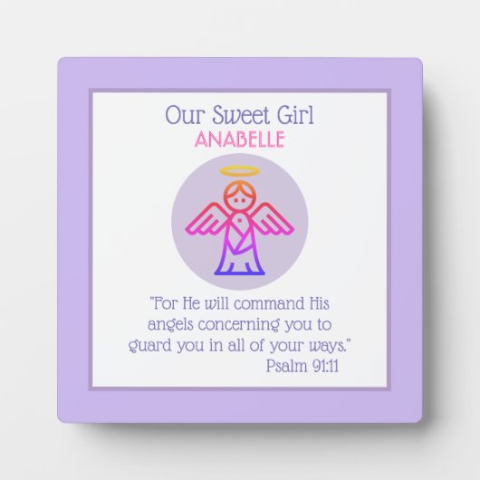 Faith Based Child's Room Tafelblad Plaque Fotoplaat (Voorkant)