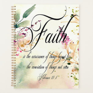 Faith Bible Verse Hébreux 11:1 sur aquarelle