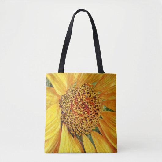 Faith Bible Verse Zonnebloem Canvas tas (Voorkant)