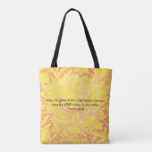 Faith Bible Verse Zonnebloem Canvas tas (Achterkant)