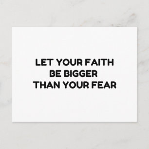 Faith Bigger Than Fear Briefkaart