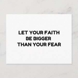 Faith Bigger Than Fear Briefkaart