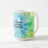 Faith Blue Flower Bible Verse Amour Mug Cup (Devant droit)