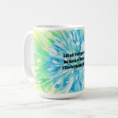 Faith Blue Flower Bible Verse Amour Mug Cup (Devant gauche)