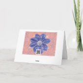 Faith Blue Flowers Carte Anniversaire (Dos)