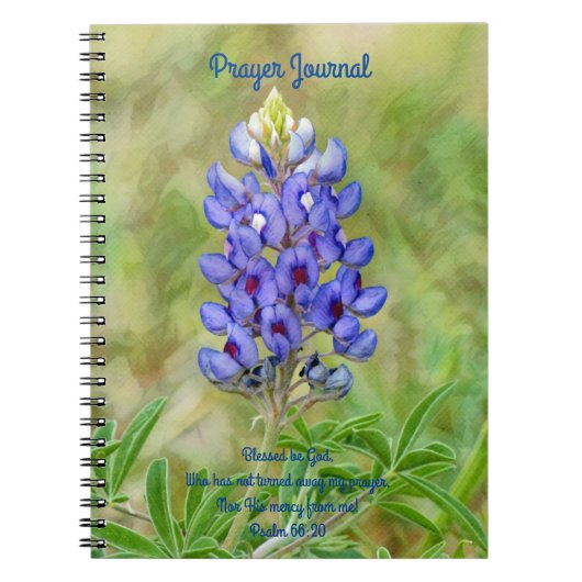 Faith Bluebonnet Flower Art Prayer Journal (Devant)