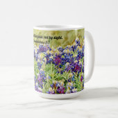 Faith Bluebonnets Fleur Écriture Faith Mug (Devant droit)