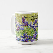 Faith Bluebonnets Fleur Écriture Faith Mug (Devant gauche)