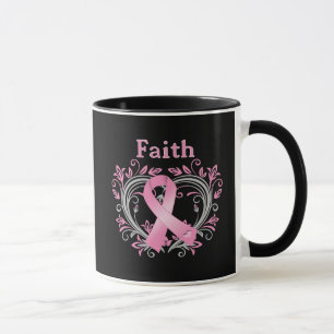 Faith Breast Cancer Awareness Ribbon Mok