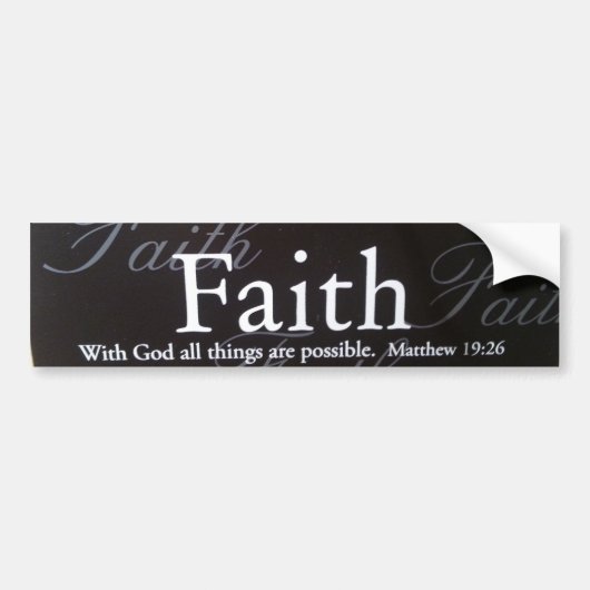Faith Bumpersticker (Voorkant)