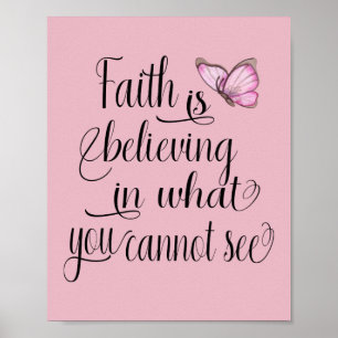 Faith Butterfly Poster