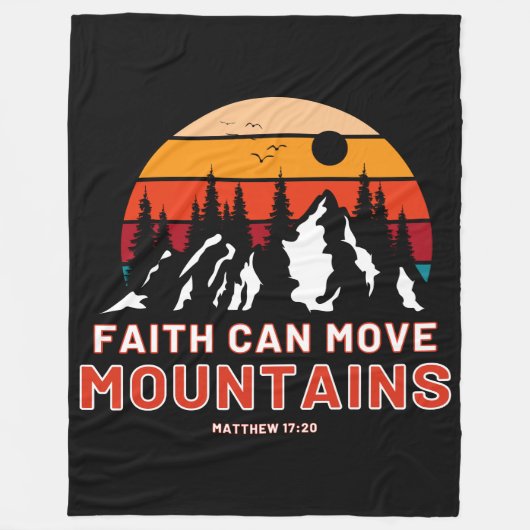 Faith Can Move Mountains Bijbel Fleece Deken (Voorkant)