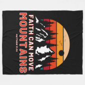 Faith Can Move Mountains Bijbel Fleece Deken (Voorkant (Horizontaal))
