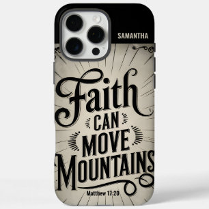 Faith Can Move Mountains Christelijk iPhone 16 Pro Max Hoesje