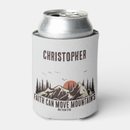 Faith Can Move Mountains Christelijk Gift voor hem Blikjeskoeler