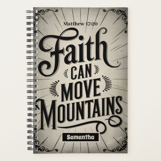 Faith Can Move Mountains  Christelijk Planner (Voorkant)