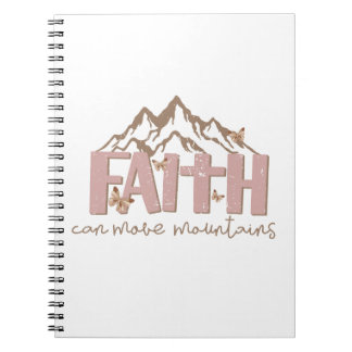 Faith Can Move Mountains Christelijk Spiral Notiti Notitieboek